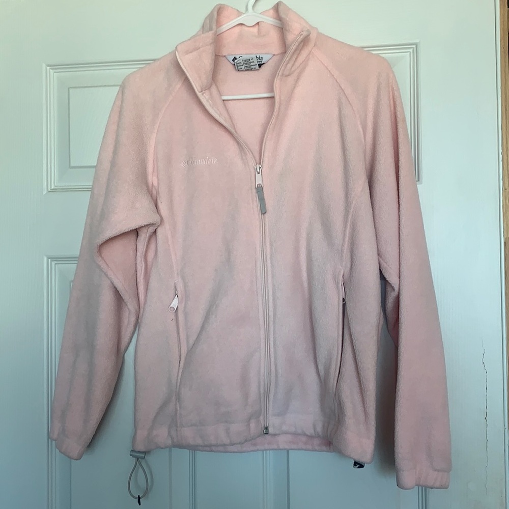 Columbia light pink fleece jacket